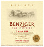 Benziger Reserve Red 2004 Front Label