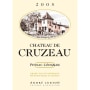 Chateau de Cruzeau Pessac-Leognan 2005 Front Label