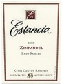 Estancia Paso Robles Zinfandel 2006 Front Label