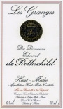 Barons E.B. de Rothschild Les Granges des Domaines Edmond de Rothschild 2011 Front Label