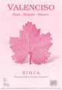 Valenciso Rioja Rosado 2015 Front Label