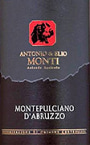 Monti Montepulciano d'Abruzzo 2004 Front Label