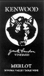 Kenwood Jack London Vineyard Merlot 2005 Front Label