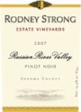 Rodney Strong Estate Pinot Noir 2007 Front Label