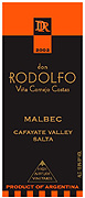 Don Rodolfo Malbec 2002 Front Label