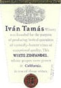 Tamas Estates White Zinfandel 1998 Front Label