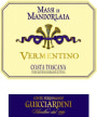 Conte Ferdinando Guicciardini Costa Toscana Massi di Mandorlaia Vermentino 2010 Front Label