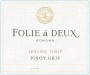 Folie a Deux Sonoma Coast Pinot Gris 2015 Front Label