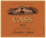 Cass Winery Backbone Syrah 2010 Front Label