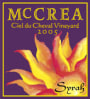 McCrea Ciel du Cheval Syrah 2005 Front Label