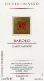 Silvio Grasso Barolo Ciabot Manzoni 2004 Front Label