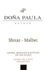 Dona Paula Estate Malbec-Syrah 2007 Front Label
