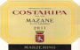 Costaripa Garda Mazane Marzemino 2011 Front Label