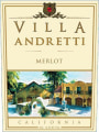 Andretti Villa Andretti Merlot 2013 Front Label