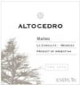 Altocedro Ano Cero Malbec 2008 Front Label