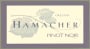 Hamacher Wines Pinot Noir 2004 Front Label