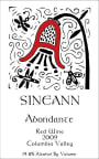 Sineann Abondante Red 2009 Front Label