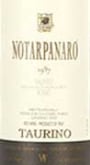 Taurino Notarpanaro 2001 Front Label