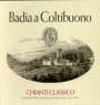 Badia a Coltibuono Chianti Classico 1997 Front Label