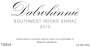 Dalwhinnie Winery Southwest Rocks Shiraz 2010 Front Label