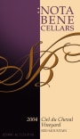 Nota Bene Cellars Ciel du Cheval Vineyard 2004 Front Label