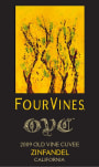 Four Vines OVC Old Vine Cuvee Zinfandel 2009 Front Label