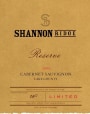 Shannon Reserve Cabernet Sauvignon 2006  Front Label