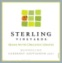 Sterling Organic Cabernet Sauvignon 2007 Front Label