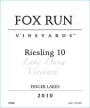 Fox Run Vineyards  Lake Dana Vineyard Riesling10 2010 Front Label