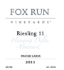 Fox Run Vineyards  Hanging Delta Vineyard Riesling 11 2011 Front Label
