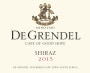 De Grendel Shiraz 2015 Front Label