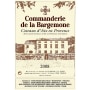 Commanderie de la Bargemone Coteaux d'Aix en Provence Rose 2008 Front Label