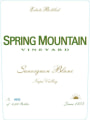 Spring Mountain Vineyard Napa Valley Sauvignon Blanc 2010 Front Label