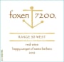 Foxen 7200 Range 30 West Red Wine 2012 Front Label