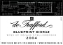 de Trafford Blueprint Shiraz 2004 Front Label