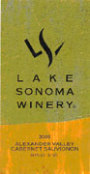 Lake Sonoma Winery Alexander Valley Cabernet Sauvignon 2006 Front Label
