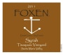 Foxen Tinaquaic Vineyard Syrah 2011 Front Label