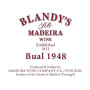Blandy's Bual Madeira 1948 Front Label