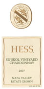 Hess Collection Napa Valley Chardonnay 2007 Front Label
