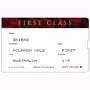 R Wines Boarding Pass First Class Shiraz 2007 Front Label