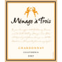 Menage a Trois Chardonnay 2007 Front Label
