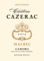 Chateau Cazerac Cahors Malbec 2014 Front Label