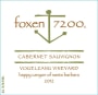 Foxen 7200 Vogelzang Vineyard Cabernet Sauvignon 2012 Front Label