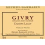 Domaine Sarrazin Givry Champs Lalot Vieilles Vignes 2007 Front Label