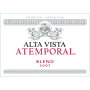Alta Vista Atemporal Red Blend 2007 Front Label