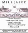 Milliaire Winery Ghirardelli Selections Heritage Old Vine Zinfandel 2013 Front Label