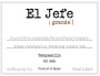 El Jefe Grande Unoaked Tempranillo 2014 Front Label