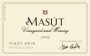 Masut Estate Pinot Noir 2009 Front Label