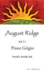 August Ridge Pinot Grigio 2011 Front Label