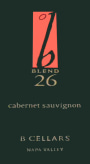 B Cellars Blend 26 Cabernet Sauvignon 2014 Front Label